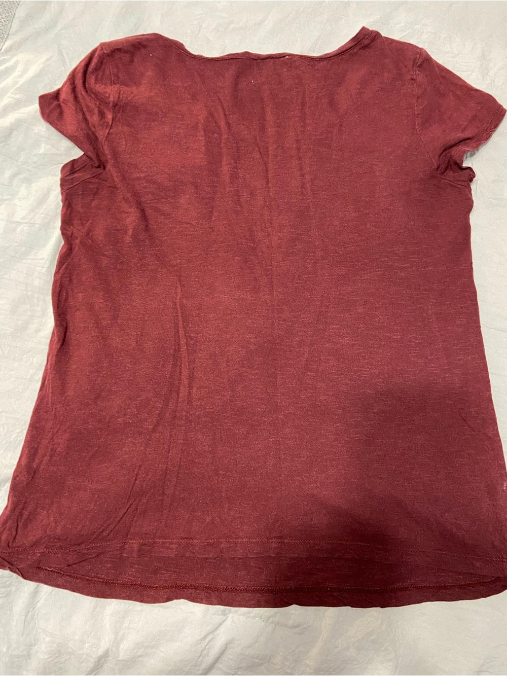 LOFT Red Ruffle Layered Short Sleeve Tee - Picture 6 of 7